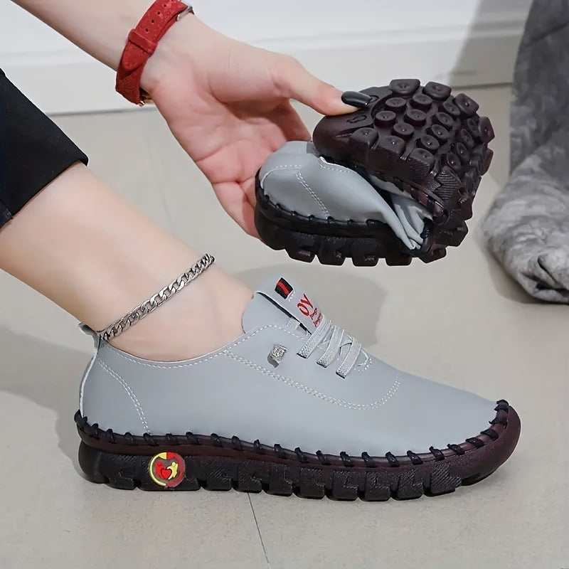 Chaussures en cuir fait main pour femmes avec semelle souple