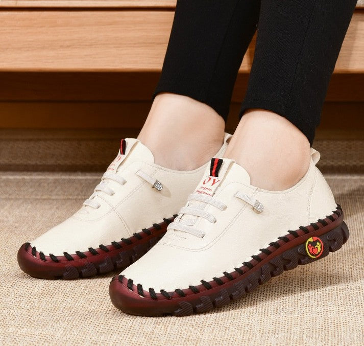 Chaussures en cuir fait main pour femmes avec semelle souple