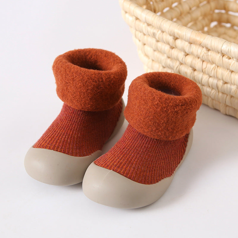 Baskets épaisses pour enfants, super chaudes pour l'hiver – Chaussures d'intérieur pour tout-petits, chaussettes.