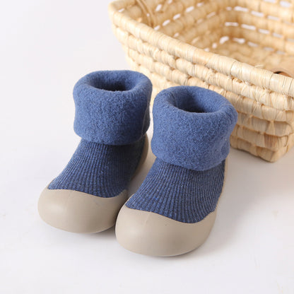 Baskets épaisses pour enfants, super chaudes pour l'hiver – Chaussures d'intérieur pour tout-petits, chaussettes.