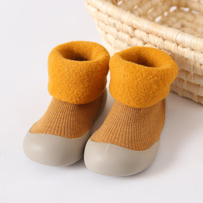 Baskets épaisses pour enfants, super chaudes pour l'hiver – Chaussures d'intérieur pour tout-petits, chaussettes.