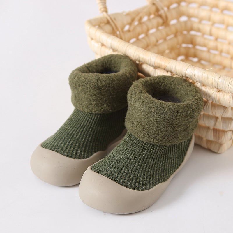 Baskets épaisses pour enfants, super chaudes pour l'hiver – Chaussures d'intérieur pour tout-petits, chaussettes.